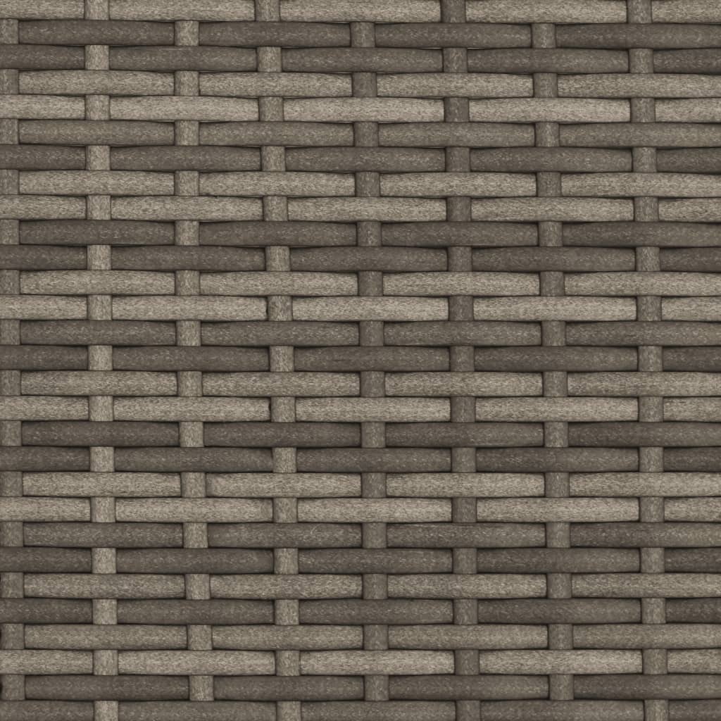 Lettino Prendisole con Baldacchino e Cuscini Grigio Polyrattan - homemem39