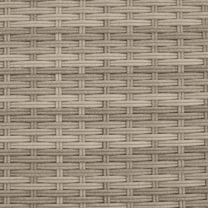 Lettino con Baldacchino e Cuscini Grigio Chiaro in Polyrattan - homemem39