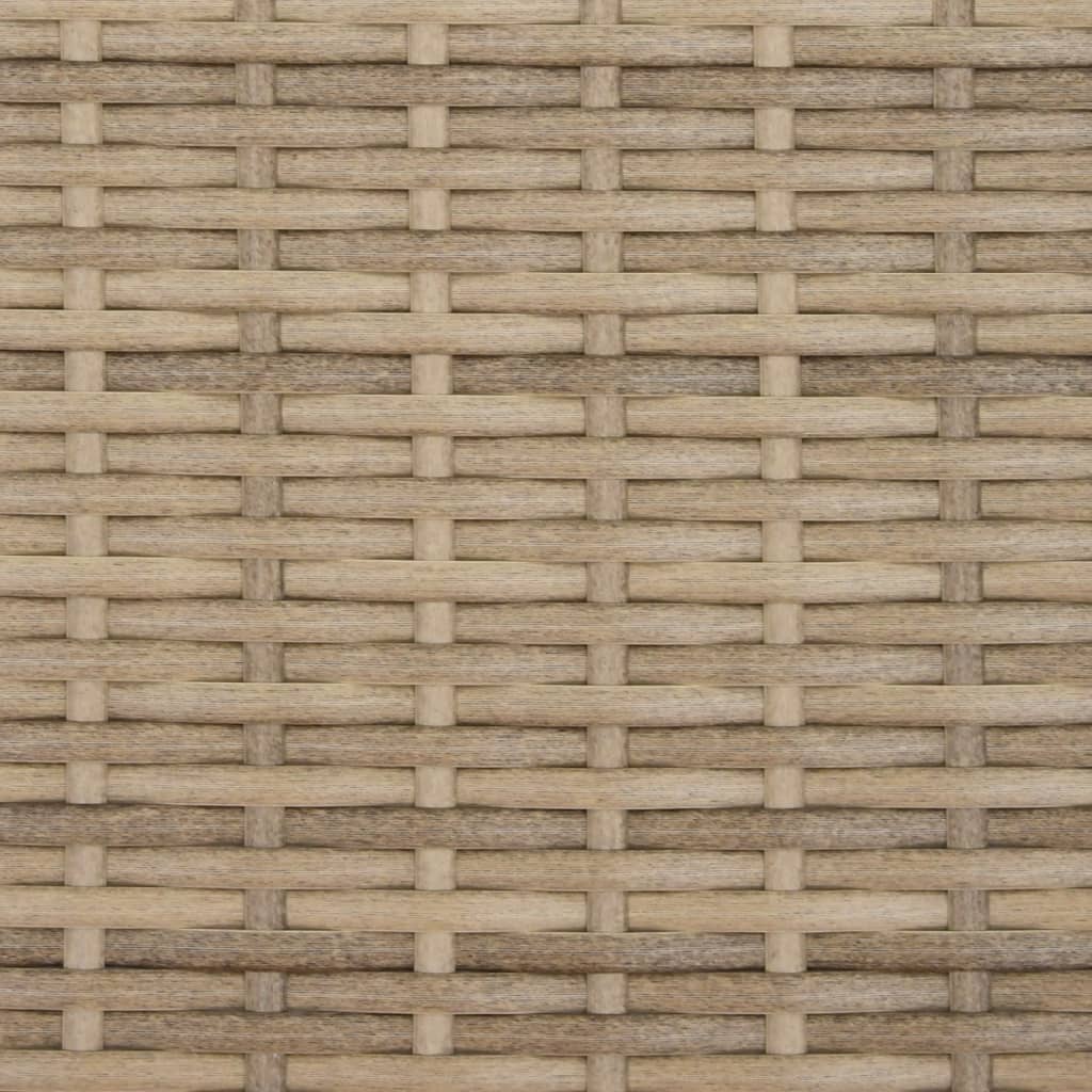 Lettino Prendisole con Cuscini Beige in Polyrattan - homemem39