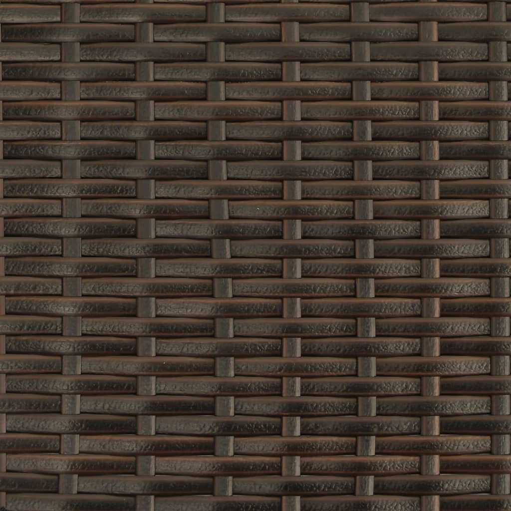 Lettino Prendisole con Cuscini Marrone in Polyrattan | homemem39