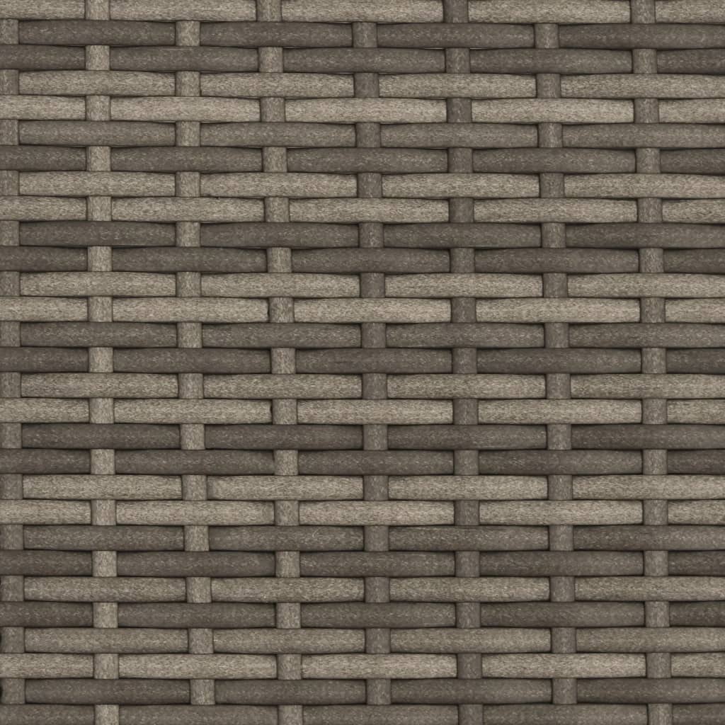 Lettino Prendisole con Baldacchino e Cuscini Grigio Polyrattan - homemem39