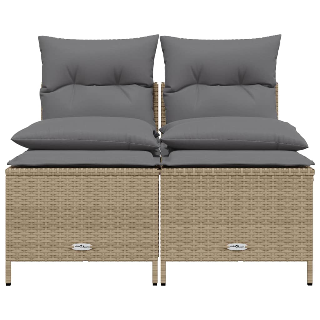 Set Divano da Giardino 4 pz con Cuscini Beige in Polyrattan | homemem39