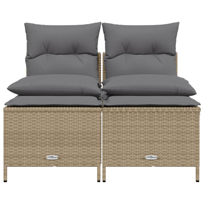Set Divano da Giardino 4 pz con Cuscini Beige in Polyrattan | homemem39