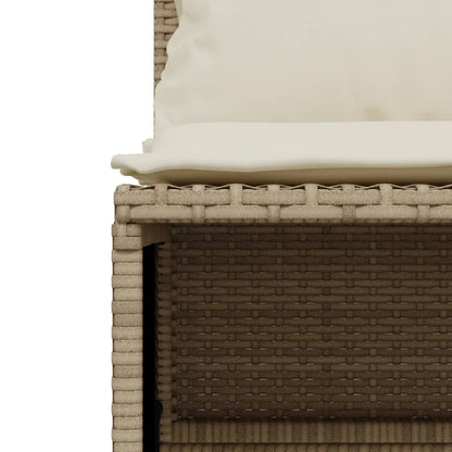 Set Divano da Giardino 4 pz con Cuscini Beige in Polyrattan - homemem39