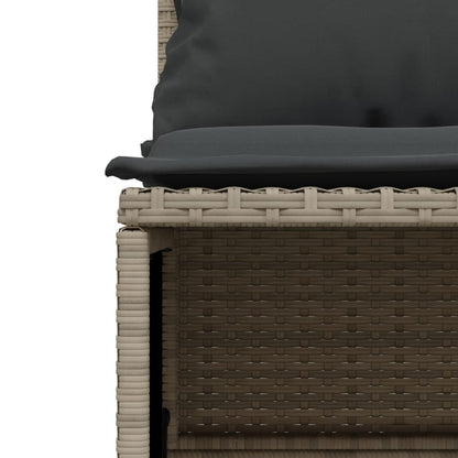 Set Divano da Giardino 4pz con Cuscini Grigio Chiaro Polyrattan | homemem39