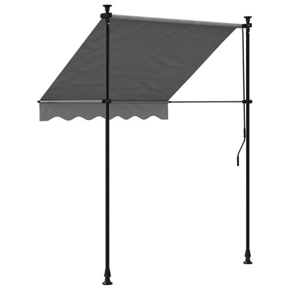 Tenda da Sole Retrattile Antracite 150x150 cm Tessuto e Acciaio - homemem39