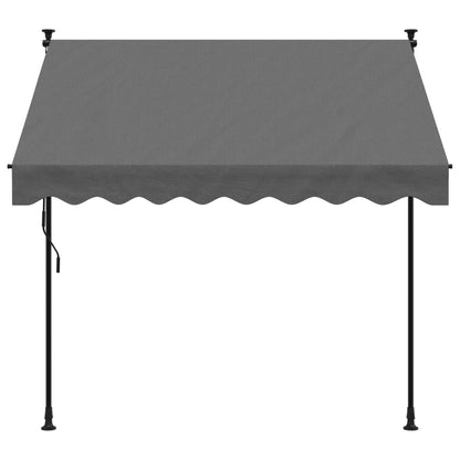 Tenda da Sole Retrattile Antracite 200x150 cm Tessuto e Acciaio - homemem39