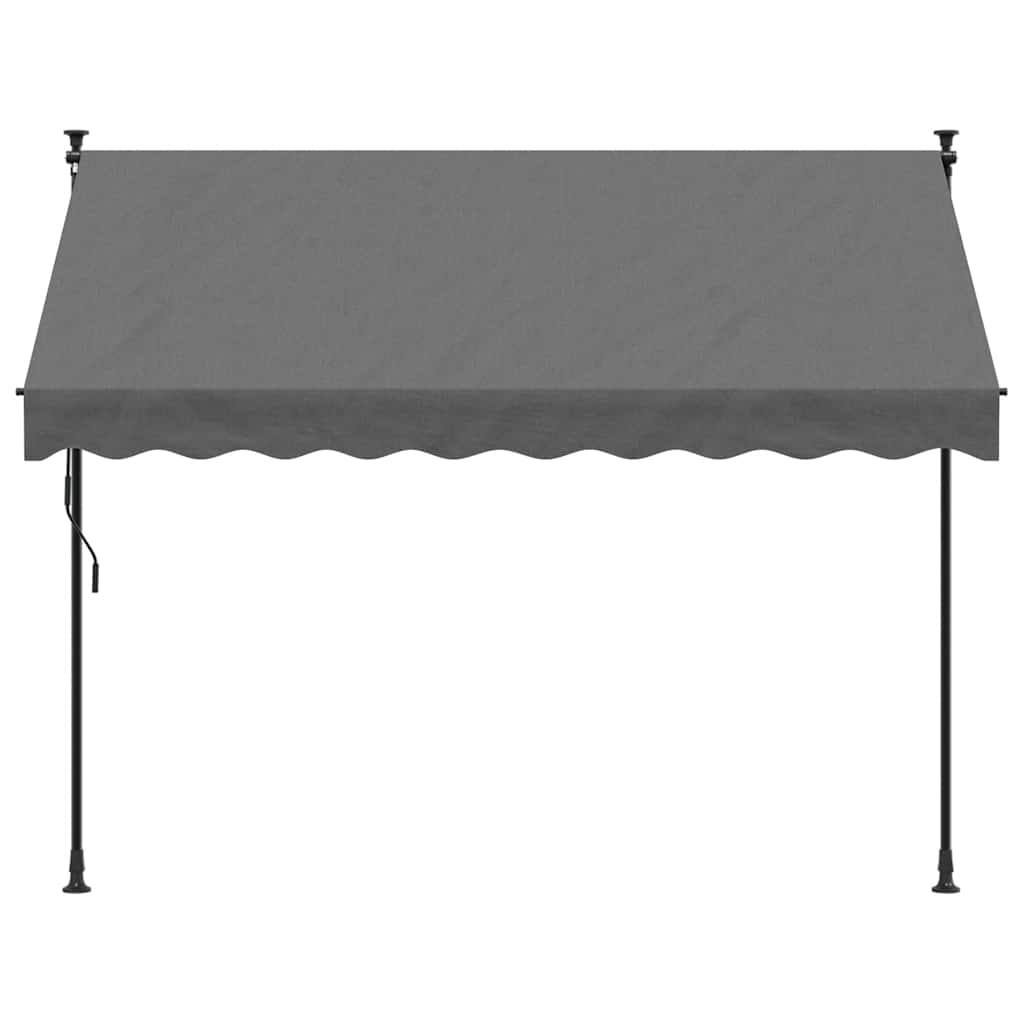 Tenda da Sole Retrattile Antracite 250x150 cm Tessuto e Acciaio - homemem39