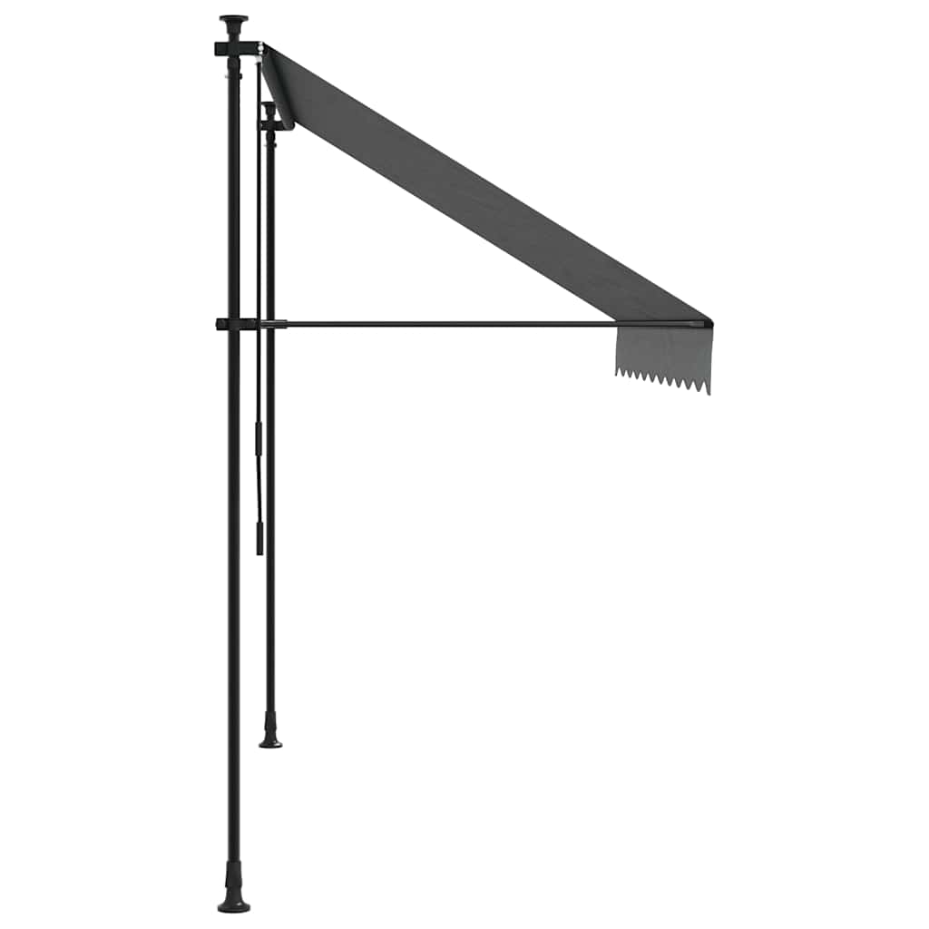 Tenda da Sole Retrattile Antracite 250x150 cm Tessuto e Acciaio | homemem39