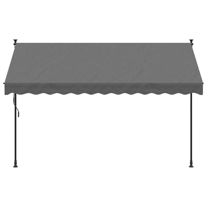 Tenda da Sole Retrattile Antracite 300x150 cm Tessuto e Acciaio | homemem39