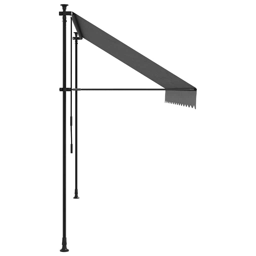 Tenda da Sole Retrattile Antracite 300x150 cm Tessuto e Acciaio | homemem39