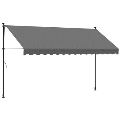Tenda da Sole Retrattile Antracite 350x150 cm Tessuto e Acciaio - homemem39