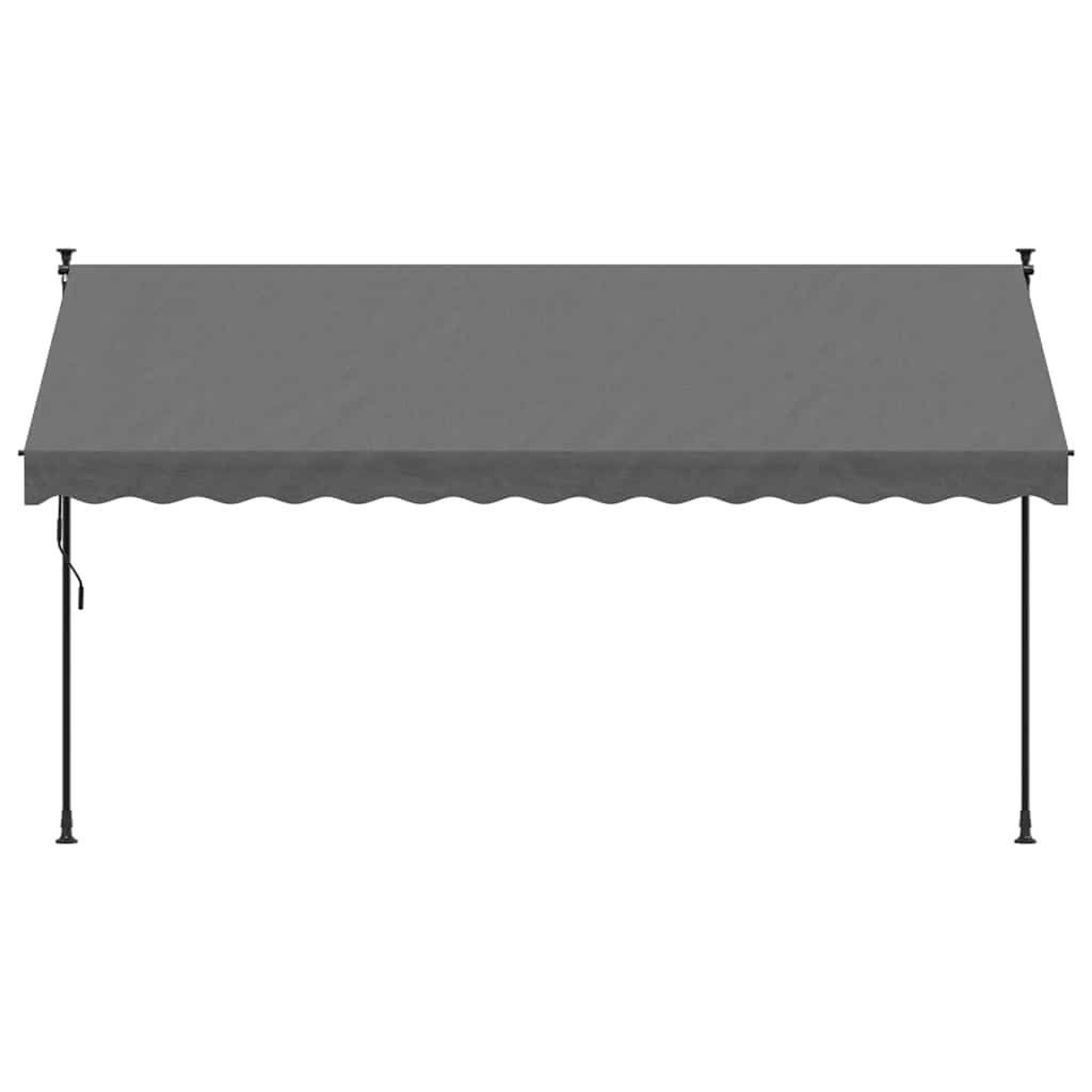 Tenda da Sole Retrattile Antracite 350x150 cm Tessuto e Acciaio - homemem39