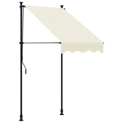 Tenda da Sole Retrattile Crema 100x150 cm in Tessuto e Acciaio - homemem39