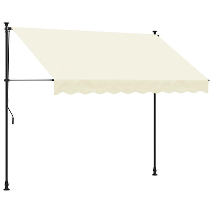 Tenda da Sole Retrattile Crema 300x150 cm in Tessuto e Acciaio - homemem39