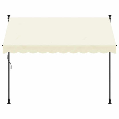 Tenda da Sole Retrattile Crema 300x150 cm in Tessuto e Acciaio - homemem39