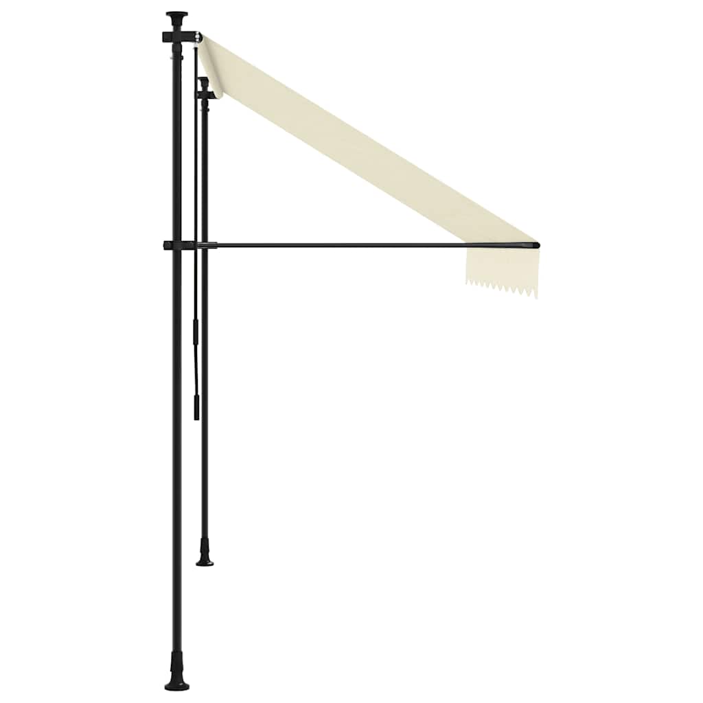 Tenda da Sole Retrattile Crema 300x150 cm in Tessuto e Acciaio | homemem39