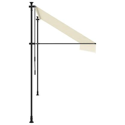 Tenda da Sole Retrattile Crema 350x150 cm in Tessuto e Acciaio | homemem39