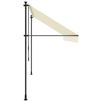 Tenda da Sole Retrattile Crema 400x150 cm in Tessuto e Acciaio | homemem39