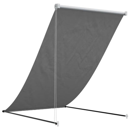 Tenda da Sole Retrattile Antracite 150x150 cm Tessuto e Acciaio - homemem39