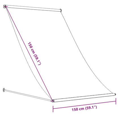 Tenda da Sole Retrattile Antracite 150x150 cm Tessuto e Acciaio - homemem39