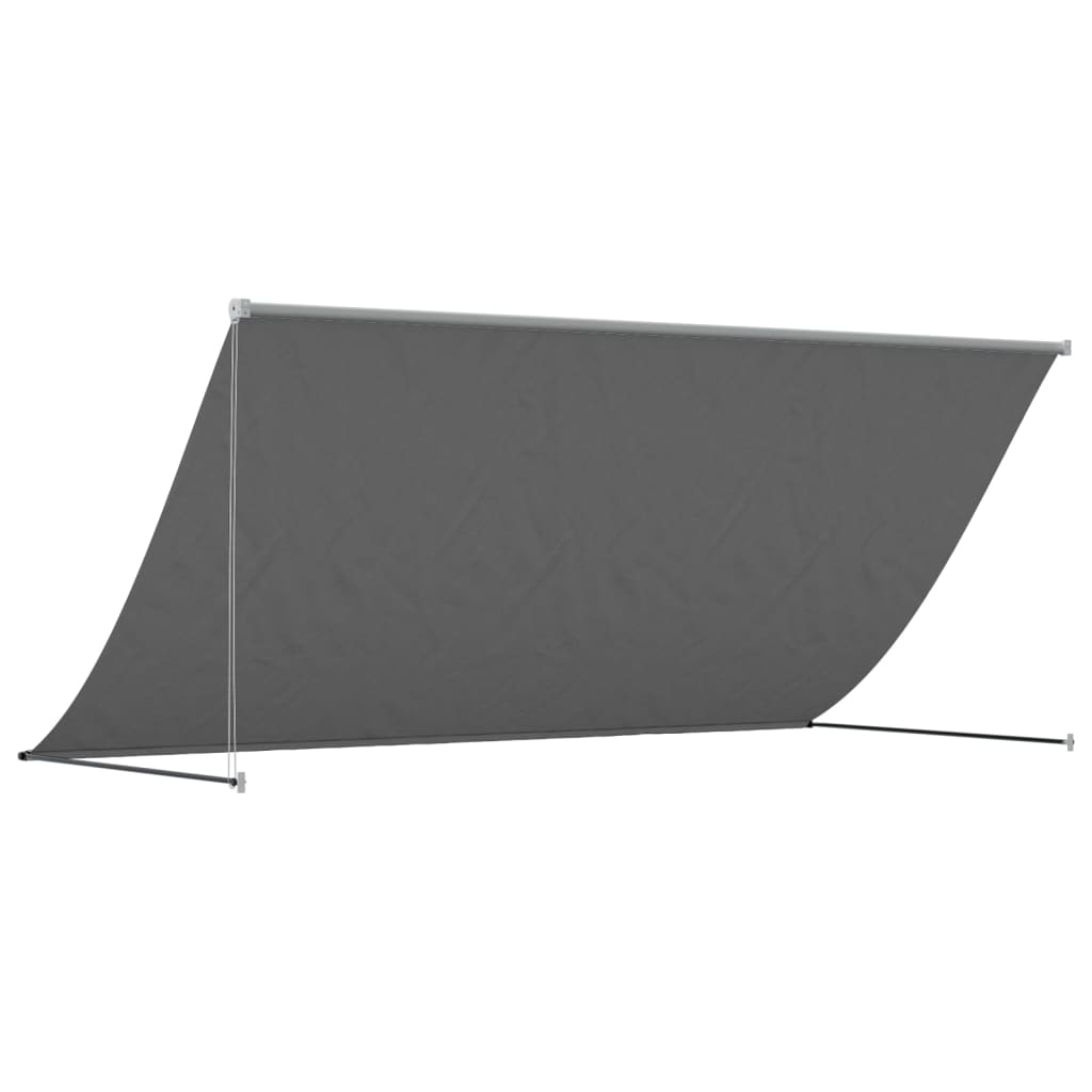 Tenda da Sole Retrattile Antracite 300x150 cm Tessuto e Acciaio - homemem39