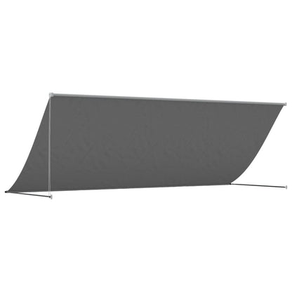 Tenda da Sole Retrattile Antracite 350x150 cm Tessuto e Acciaio - homemem39