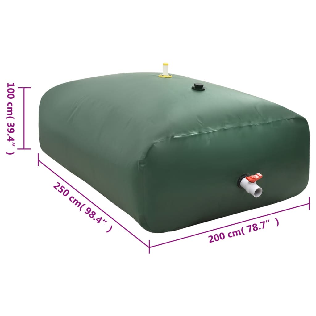 Serbatoio Acqua con Rubinetto Pieghevole 5000 L in PVC | homemem39
