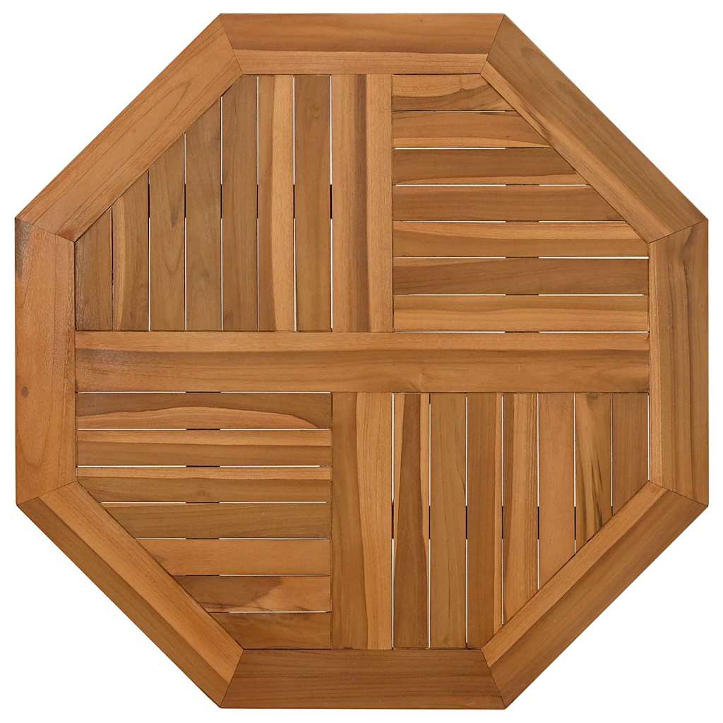 Piano per Tavolo 80x80x2,5 cm Ottagonale Legno Massello di Teak