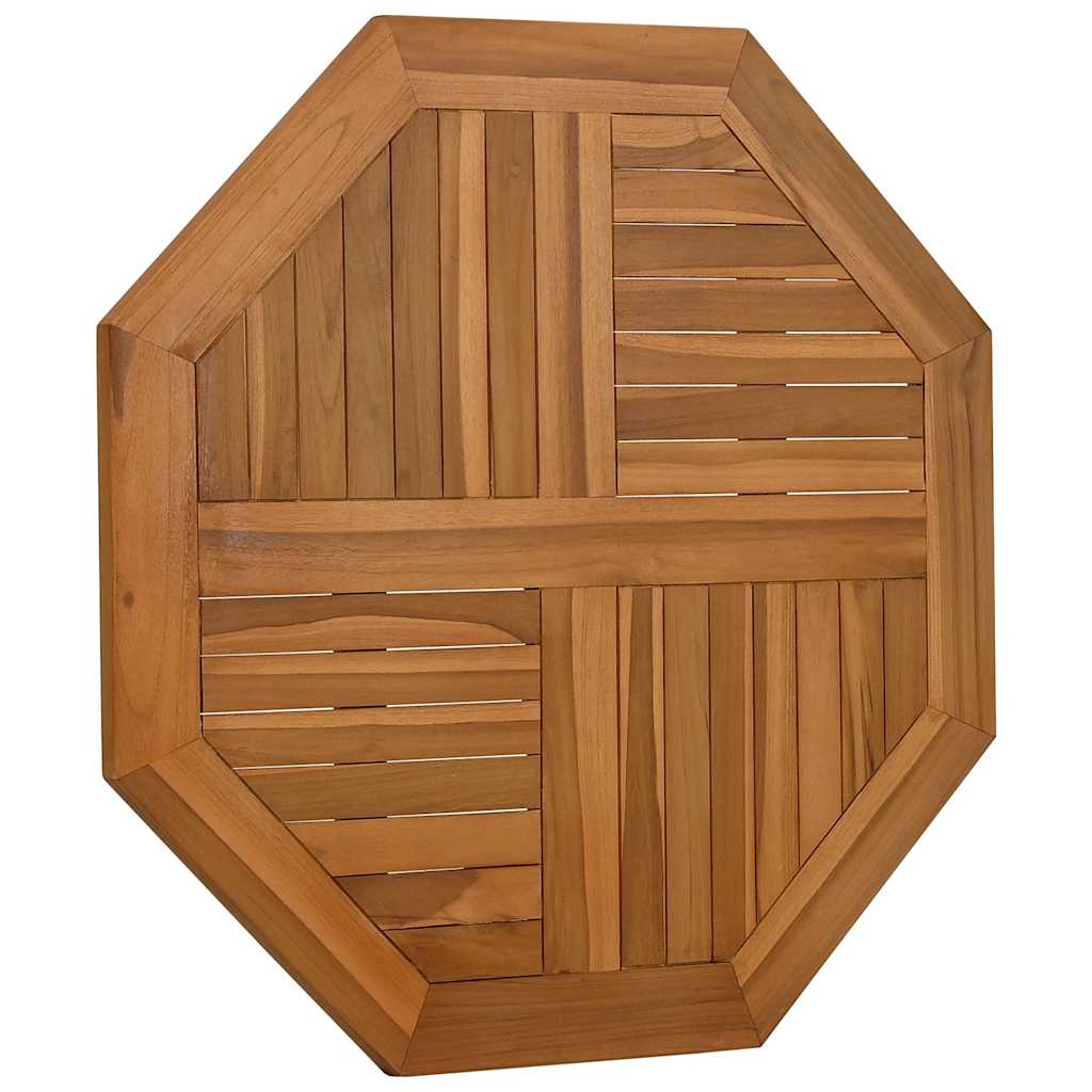 Piano per Tavolo 80x80x2,5 cm Ottagonale Legno Massello di Teak