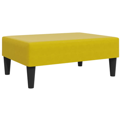 Set di Divani 2 pz con Cuscini Giallo in Velluto