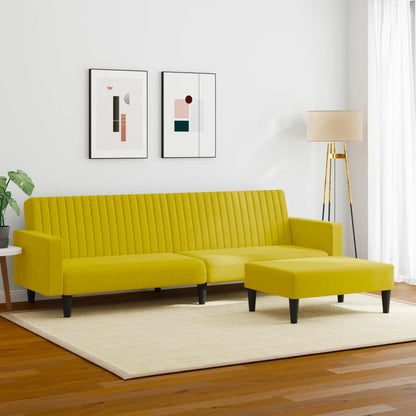 Set di Divani 2 pz Giallo in Velluto - homemem39