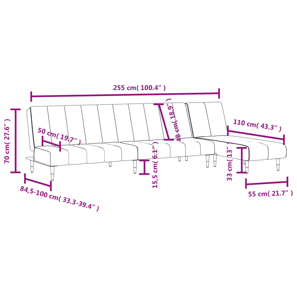 Set di Divani 2 pz Grigio Scuro in Velluto - homemem39