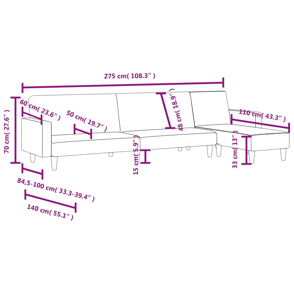 Set di Divani 2 pz Grigio Scuro in Tessuto - homemem39