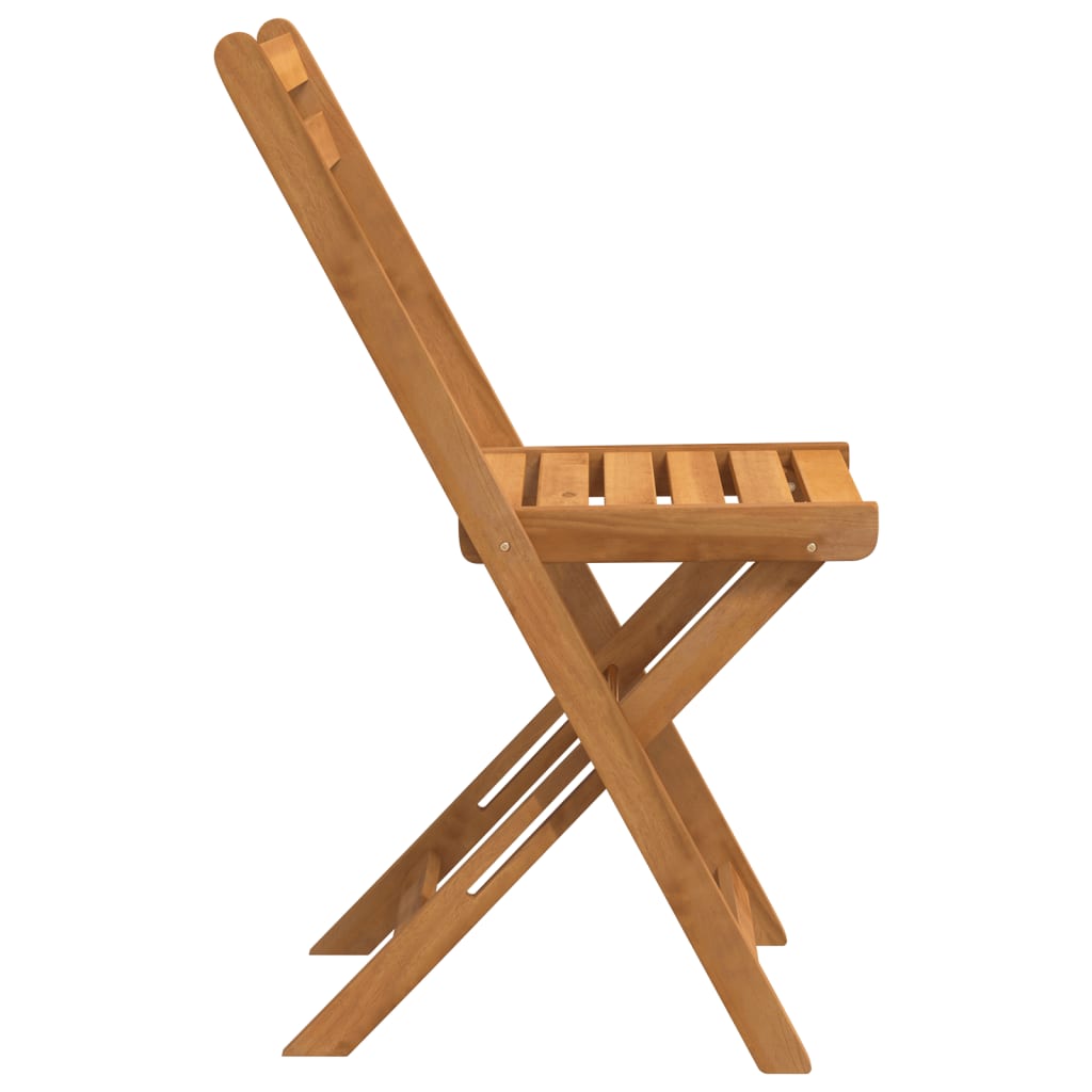 Sedie Pieghevoli da Bistrò 4 pz in Legno Massello di Acacia - homemem39