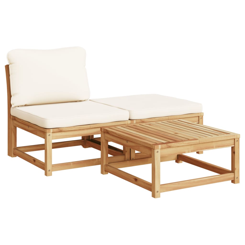 Set Salotto da Giardino 5 pz con Cuscini Legno Massello Acacia - homemem39