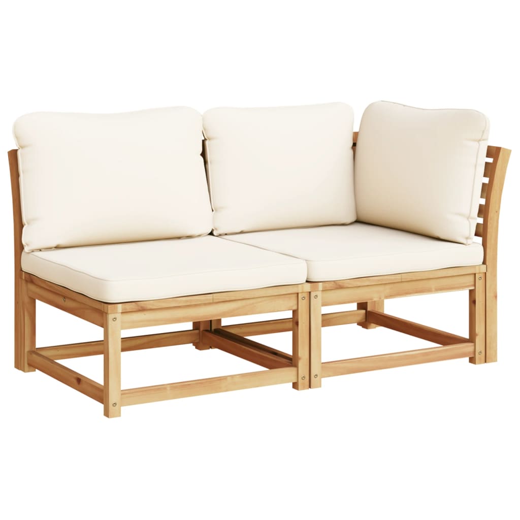 Set Salotto da Giardino 4pz con Cuscini Legno Massello Acacia - homemem39