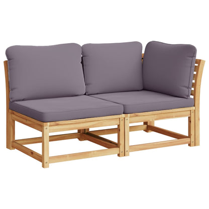 Set Salotto da Giardino 11 pz con Cuscini Legno Massello Acacia - homemem39