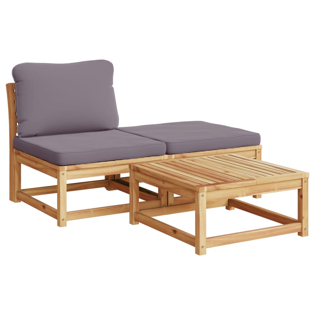 Set Salotto da Giardino 8 pz con Cuscini Legno Massello Acacia - homemem39