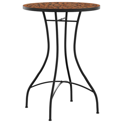 Set da Bistrot con Mosaico Terracotta in Ferro e Ceramica | homemem39