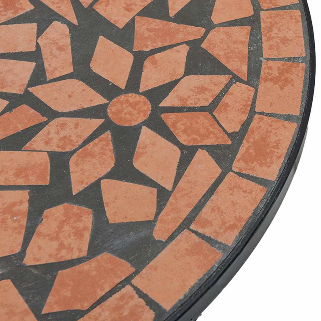 Set da Bistrot con Mosaico Terracotta in Ferro e Ceramica | homemem39