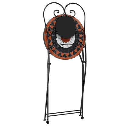 Set da Bistrot con Mosaico Terracotta e Bianco Ferro e Ceramica - homemem39