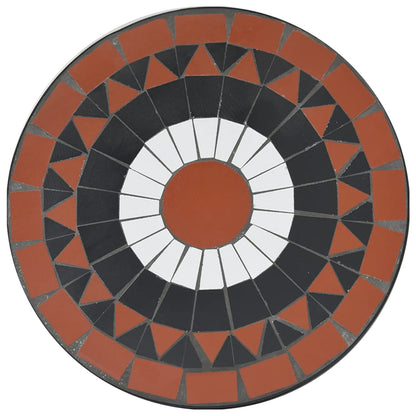 Set da Bistrot con Mosaico Terracotta e Bianco Ferro e Ceramica | homemem39