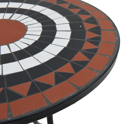 Set da Bistrot con Mosaico Terracotta e Bianco Ferro e Ceramica | homemem39