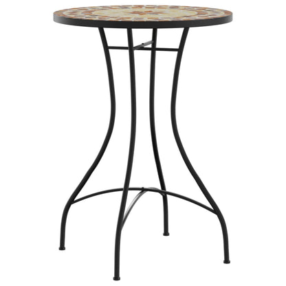 Set da Bistrot con Mosaico Terracotta e Bianco Ferro e Ceramica | homemem39