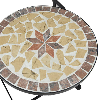 Set da Bistrot con Mosaico Terracotta e Bianco Ferro e Ceramica | homemem39