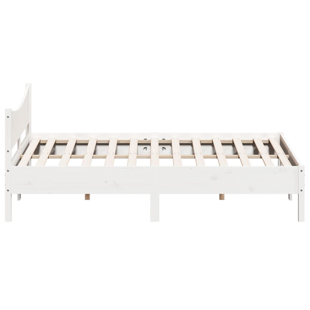 Giroletto senza Materasso Bianco 200x200 cm Legno Massello Pino | homemem39