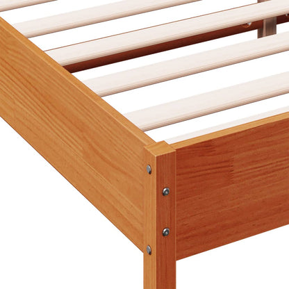 Giroletto senza Materasso Marrone Cera 200x200 cm Legno di Pino | homemem39