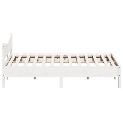 Giroletto senza Materasso Bianco 180x200 cm Legno Massello Pino | homemem39