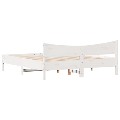 Giroletto senza Materasso Bianco 180x200 cm Legno Massello Pino | homemem39